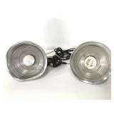 Pair of 8.25 in aluminum clamp shop lights