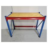 Metal framed garage work table