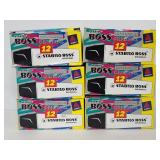 Six boxes of blue Stabilo Boss highlighters