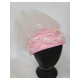 Vintage light pink ladies hat