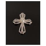 Marked sterling silver cross pendant