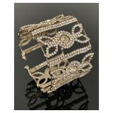 Vintage sparkling rhinestone cuff bracelet