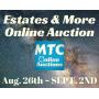 MTC Sept. 2nd Mutli-Estate & More Auction