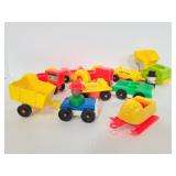Assorted Little People toy vehicles Fisher Price