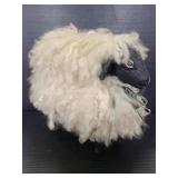 Vintage wood and resin sheep figure