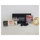Hockey VHS tape, signed football card, & more