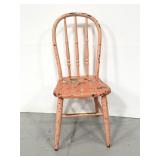 Vintage pink painted wood children