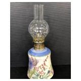 Homemade pottery painted oil lamp