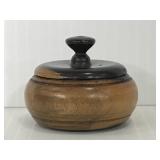 Petite carved multi colored wood trinket