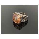 Vintage marked 18k GE cocktail ring