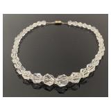 Vintage faceted crystal prism necklace