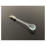 Italian art glass delicate raindrop pendant