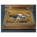 Vintage cuff links box collection