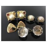 Four pairs of vintage chunky earrings