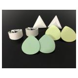 Four pairs of retro metal earrings