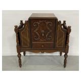 Antique wood humidor stand