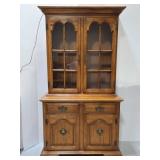 Keller lighted wood china cabinet w/ glass shelves