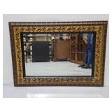 Large acorn accent framed mirror
