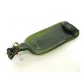Recycled green wine bottle art glass tray