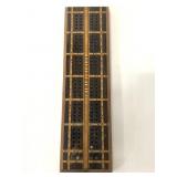 Vintage small wooden cribbage game board