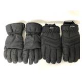 Pair of Columbia and Zero winter gloves