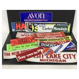 Collection of 30+ vintage bumper stickers