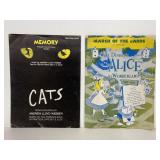 Vintage Alice In Wonderland & CATS sheet music