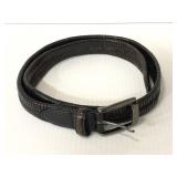 Vintage brown full grain cowhide braided belt