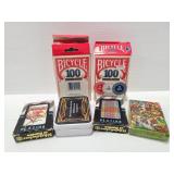 Poker chips and playing cards