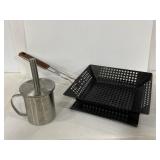 Bobby Flay grill basket & marinade brush cup