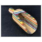 Small stained wood carved scoop