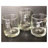 Three vintage BC Comic caveman glasses