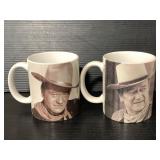 Two 2004 John Wayne coffee mugs