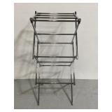 Chrome metal folding expandable laundry rack