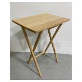 Wood folding dinner tray