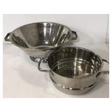 Two kitchen colanders