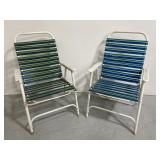Pair of vintage folding lawn chairs