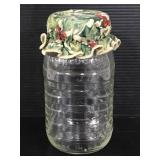 Longaberger mason jar w/ decorative cover