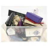 Large bin of assorted home goods