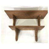 2 wooden shelves