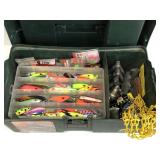 Large lot assorted fishing lures, spinners, etc.