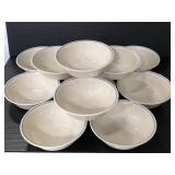 Twelve matching Corelle ceramic bowls