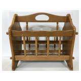 Vintage wood magazine rack