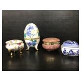 Four trinket boxes