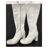 Pair of white costume boots