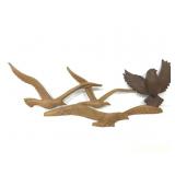 Three plastic bird accents