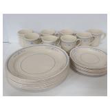 Vintage floral pattern country style dishes