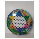 Double sided tin checkers and Chinese checkers