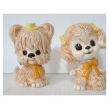 Vintage Ceramic puppy pair