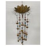 Vintage glass & metal wind chime
